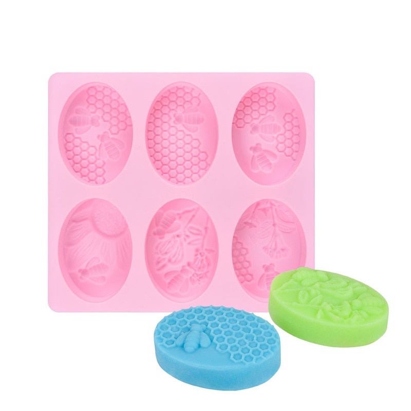 Silicone 6 Cavity Honeycomb Soap Mold