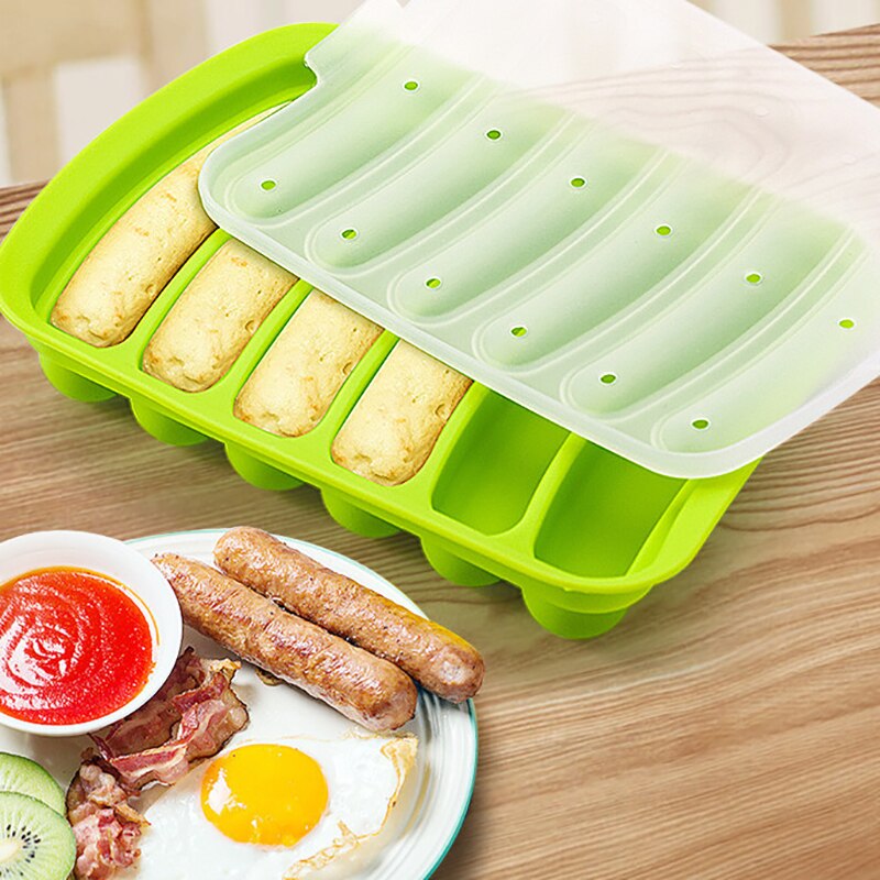 Silicone 6 Grid Hot Dog Mold