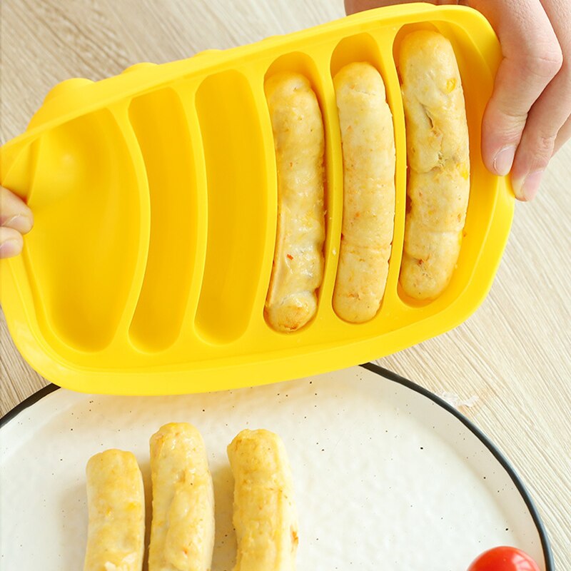 Silicone 6 Grid Hot Dog Mold