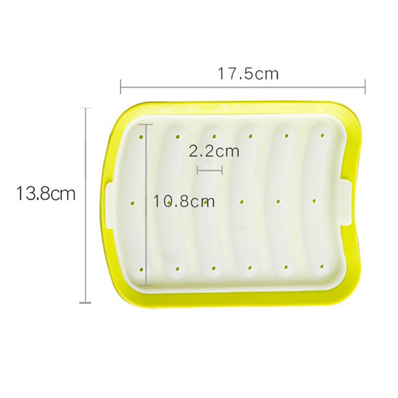 Silicone 6 Grid Hot Dog Mold