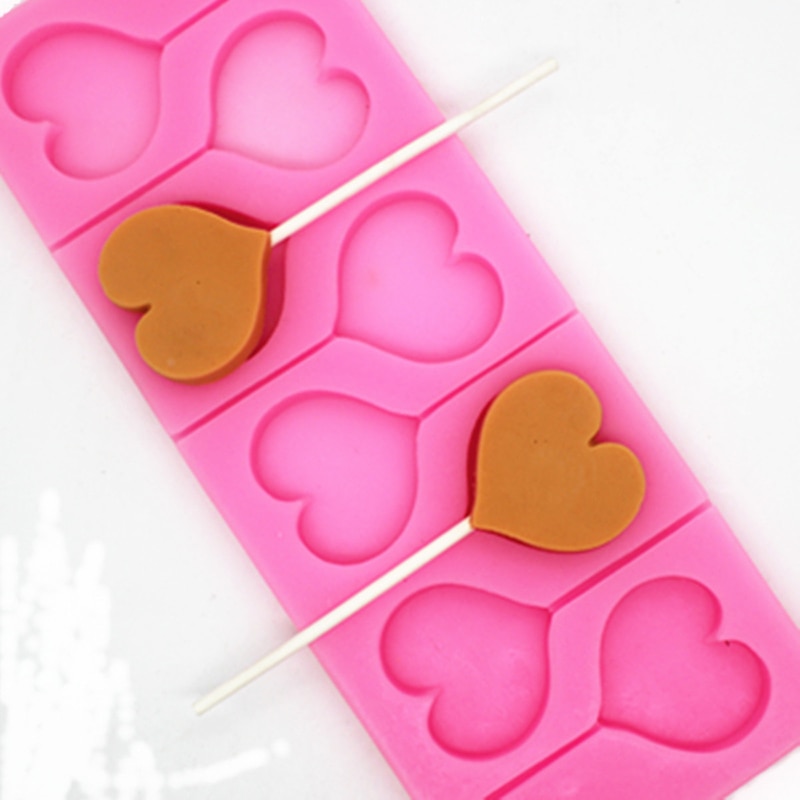 Silicone 8 Hole Heart Lollipop Mold Silicone 8 Hole Heart Lollipop Mold