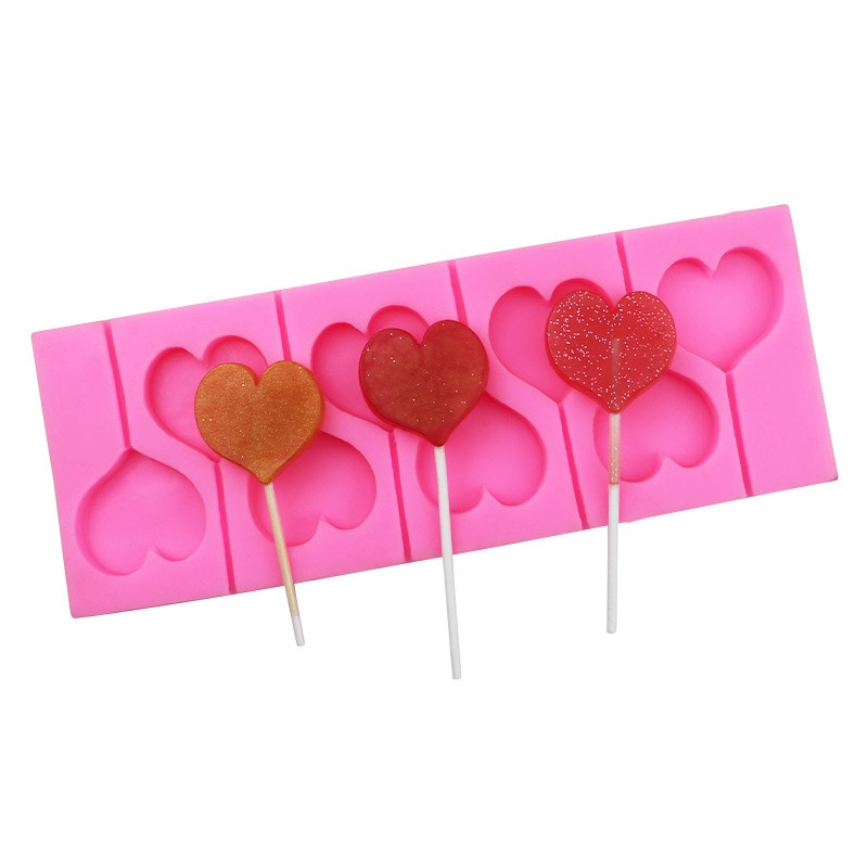 Silicone 8 Hole Heart Lollipop Mold Silicone 8 Hole Heart Lollipop Mold