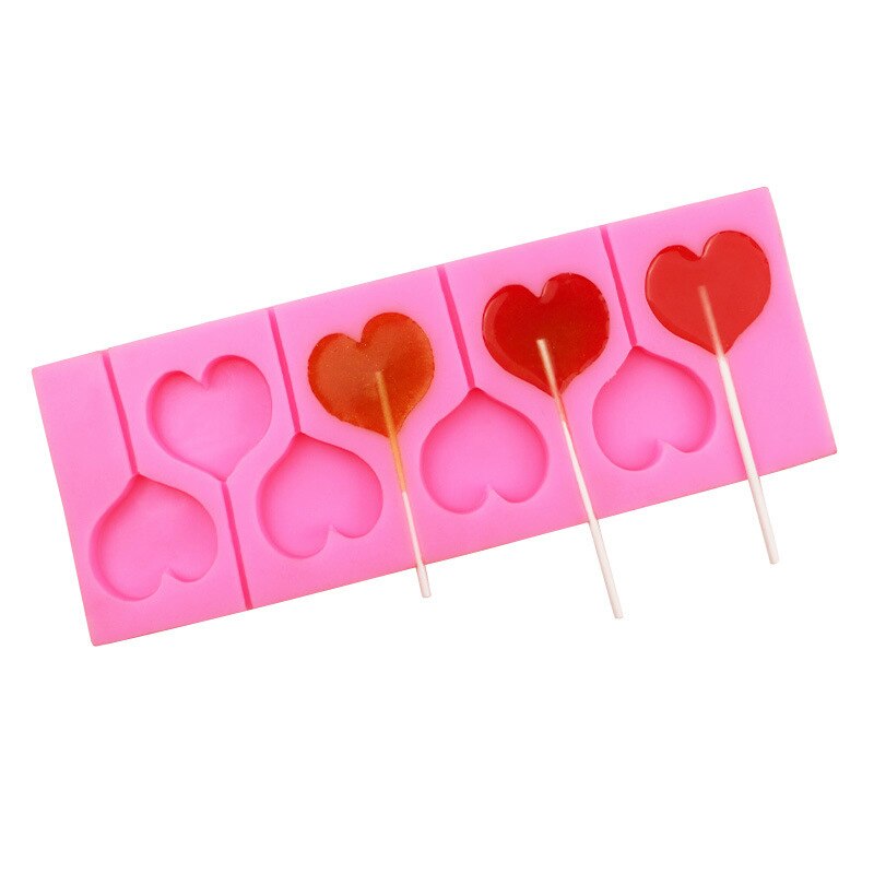 Silicone 8 Hole Heart Lollipop Mold Silicone 8 Hole Heart Lollipop Mold