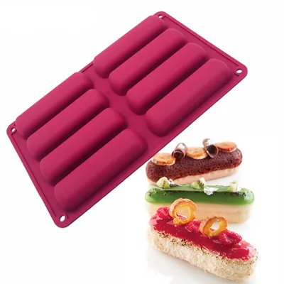 Silicone 8-Slot Eclair Mold