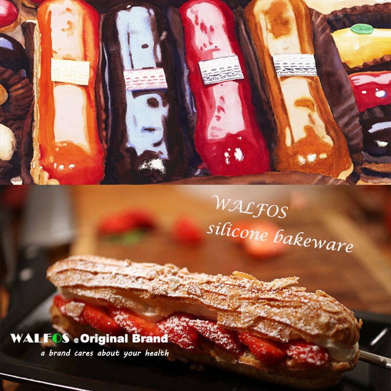 Silicone 8-Slot Eclair Mold Silicone 8-Slot Eclair Mold