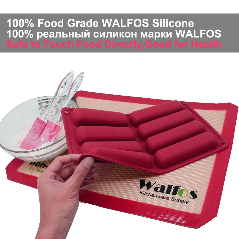 Silicone 8-Slot Eclair Mold Silicone 8-Slot Eclair Mold