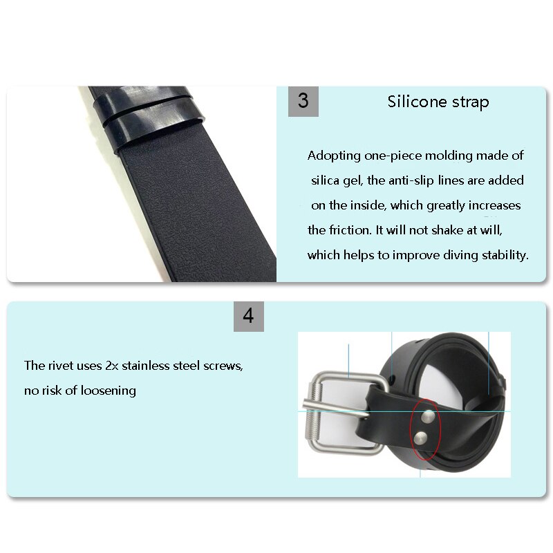 Silicone Adjustable Freediving Weight Belt