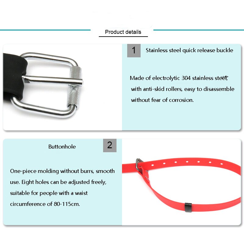 Silicone Adjustable Freediving Weight Belt