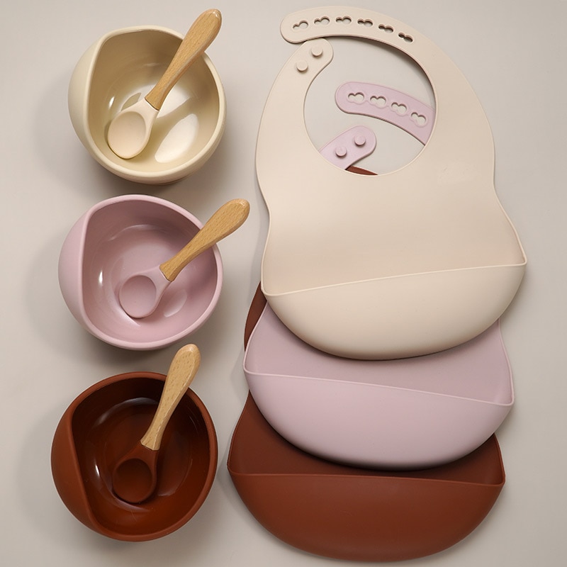 Silicone Baby Bib Waterproof Feeding Apron Silicone Baby Bib Waterproof Feeding Apron
