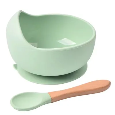 Silicone Baby Feeding Bowl Tableware for Kids Waterproof Suction Bowl With Spoon Children Dishes Kitchenware Baby Stuff