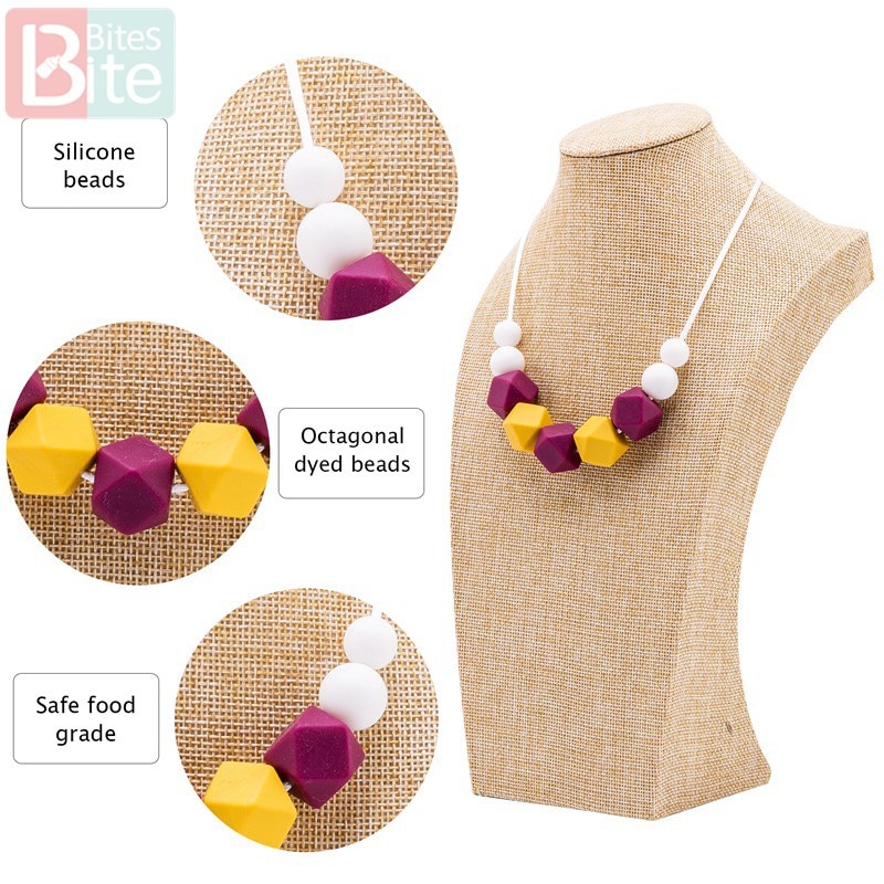 Silicone Baby Teether Necklace Silicone Baby Teether Necklace