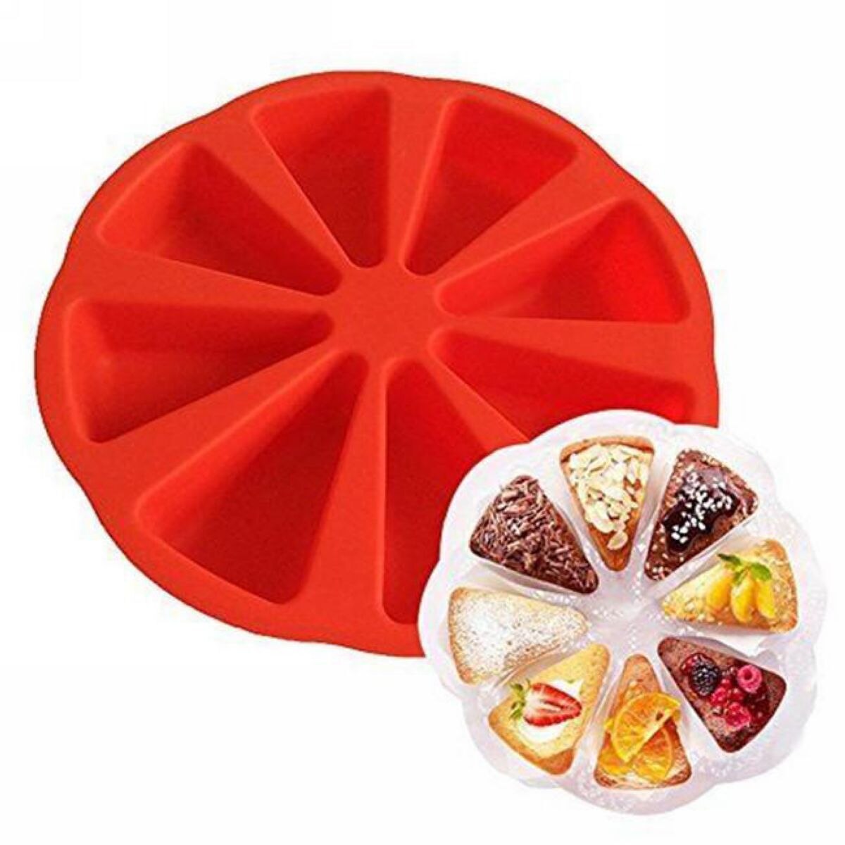Silicone Baking Tray Cake Slice Mold Silicone Baking Tray Cake Slice Mold
