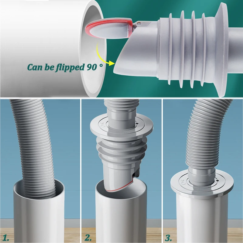 Silicone Bathroom Sewer Seal Ring Kitchen Sink Sewer Pipe Plug Washing Machine Anti-odor Leakage Floor Drain Connector