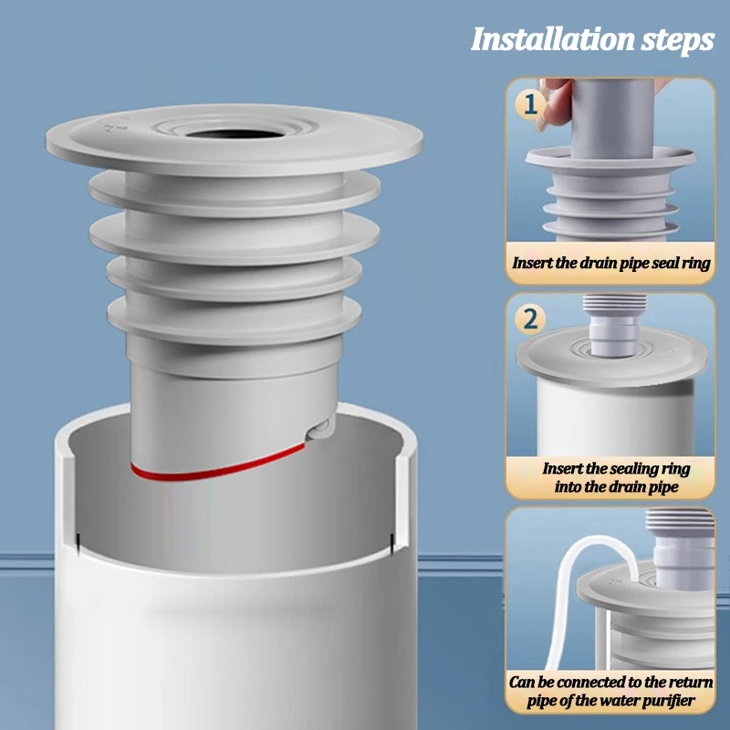 Silicone Bathroom Sewer Seal Ring Kitchen Sink Sewer Pipe Plug Washing Machine Anti-odor Leakage Floor Drain Connector
