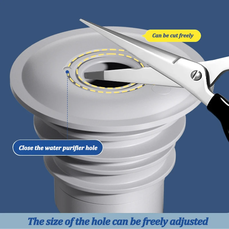Silicone Bathroom Sewer Seal Ring Kitchen Sink Sewer Pipe Plug Washing Machine Anti-odor Leakage Floor Drain Connector