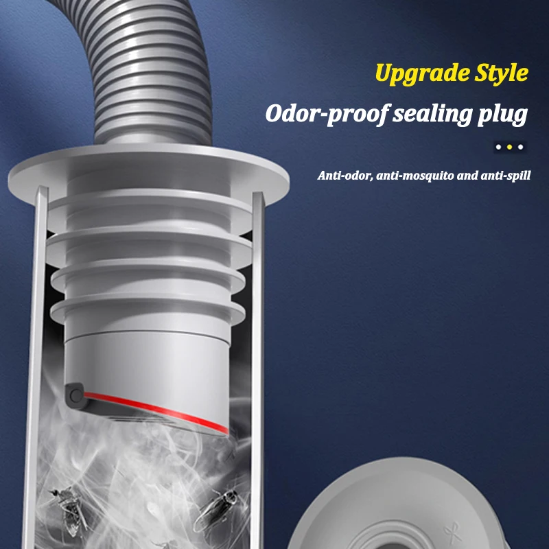 Silicone Bathroom Sewer Seal Ring Kitchen Sink Sewer Pipe Plug Washing Machine Anti-odor Leakage Floor Drain Connector