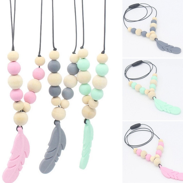 Silicone Beads Mom Teething Necklace Silicone Beads Mom Teething Necklace