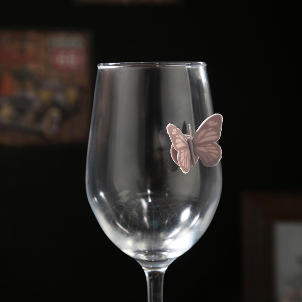 Silicone Butterfly Wine Glass Markers Charms (10 pcs)