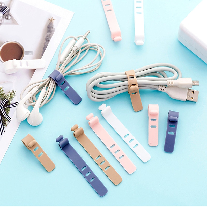 Silicone Cable Ties Organizer Straps (4 pcs)