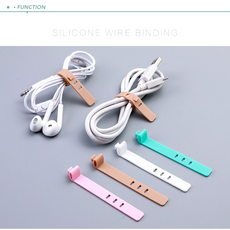 Silicone Cable Ties Organizer Straps (4 pcs) Silicone Cable Ties Organizer Straps (4 pcs)
