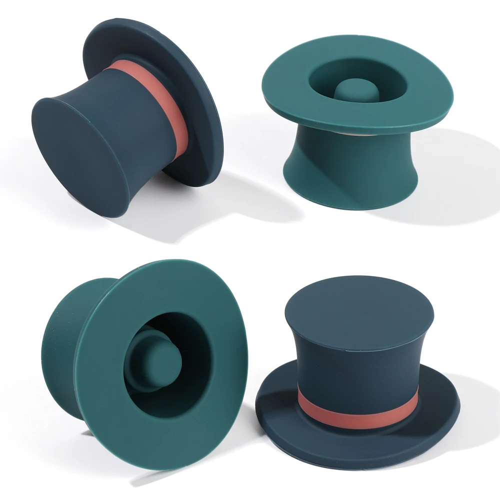 Silicone Champagne Wine Beer Bottle Cork Stopper Plug Wine Bottle Sealer Cap Stopper Bar Kitchen Tool Vacuum Sealed