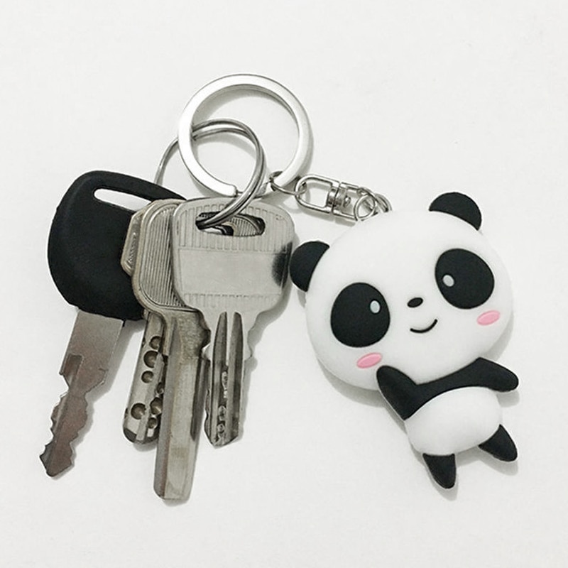 Silicone Charming Panda Keyring