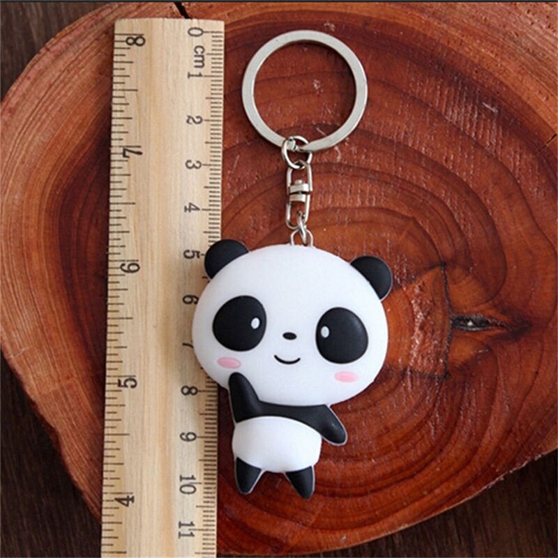 Silicone Charming Panda Keyring