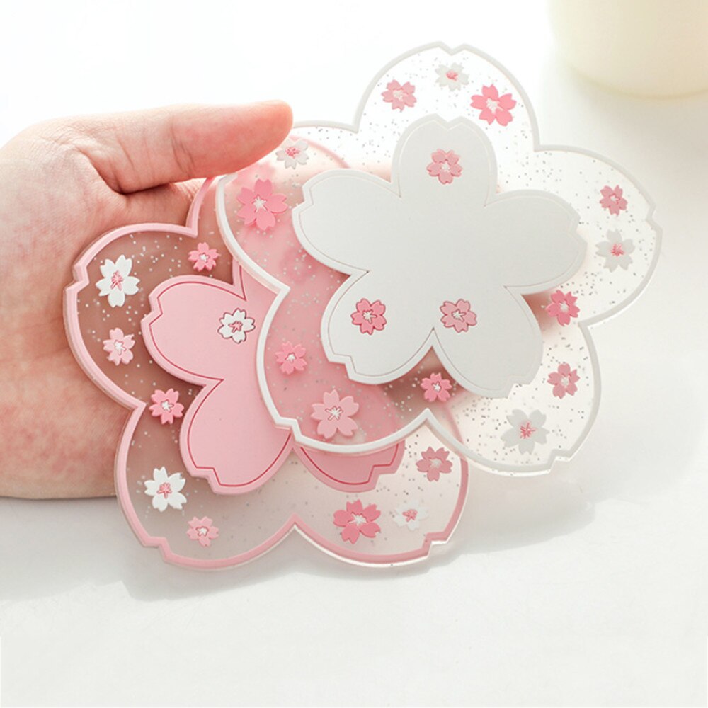 Silicone Cherry Blossom Coasters (2pcs)