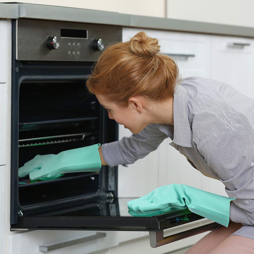 Silicone Dish Scrub Gloves (2 pcs)