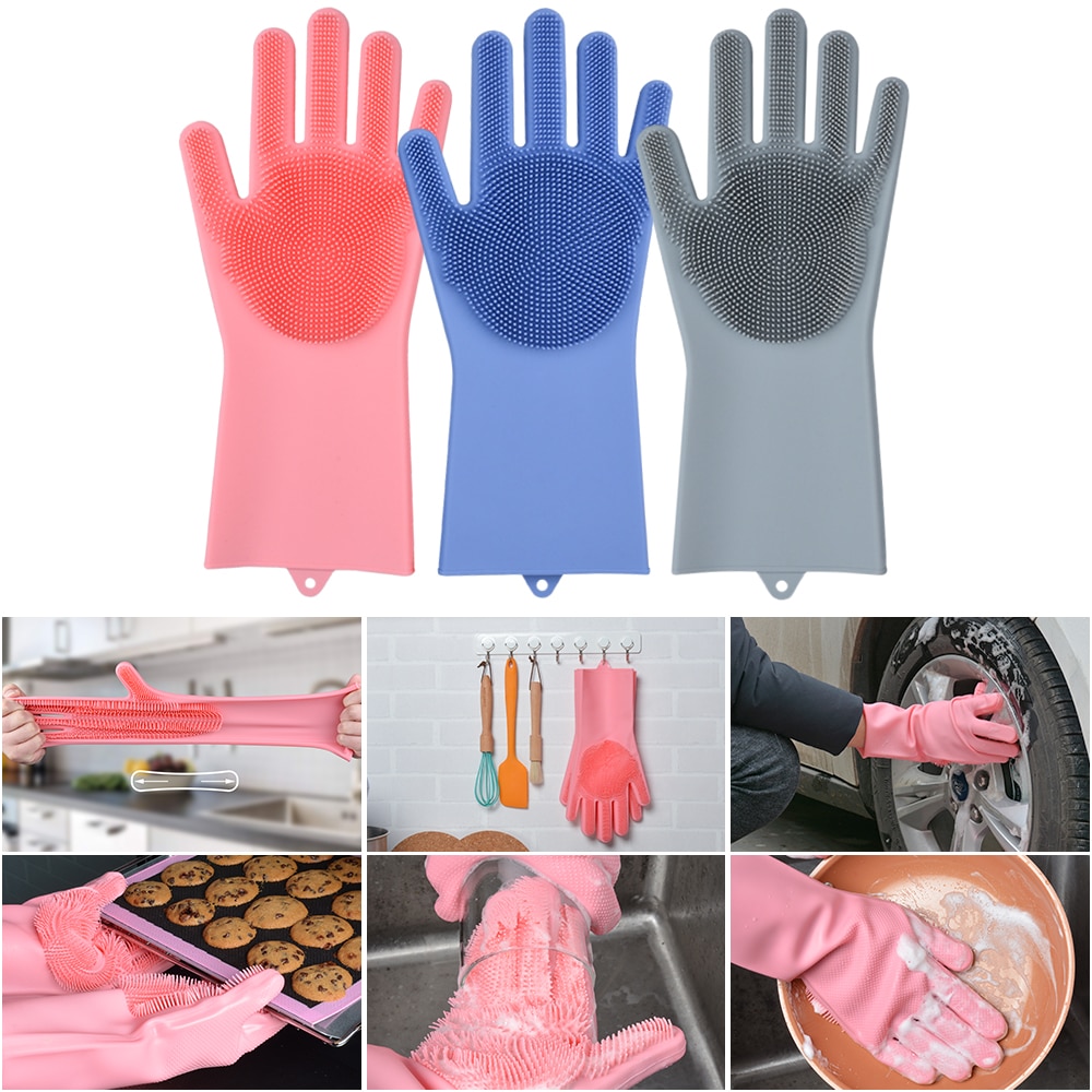 Silicone Dishwashing Gloves Cleaning Gloves Silicone Dishwashing Gloves Cleaning Gloves