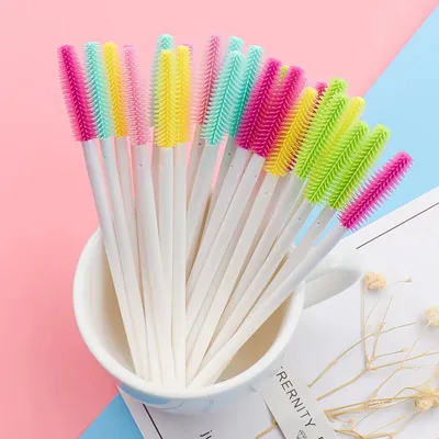 Silicone Disposable Eyebrow Brushes (50 pcs)