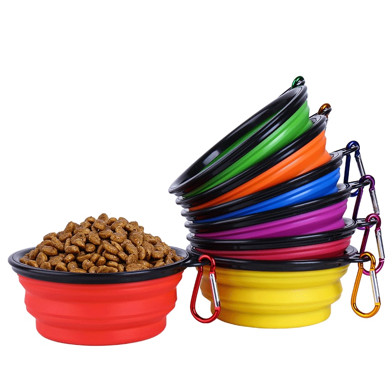 Silicone Dog Bowl Collapsible Feeder Silicone Dog Bowl Collapsible Feeder