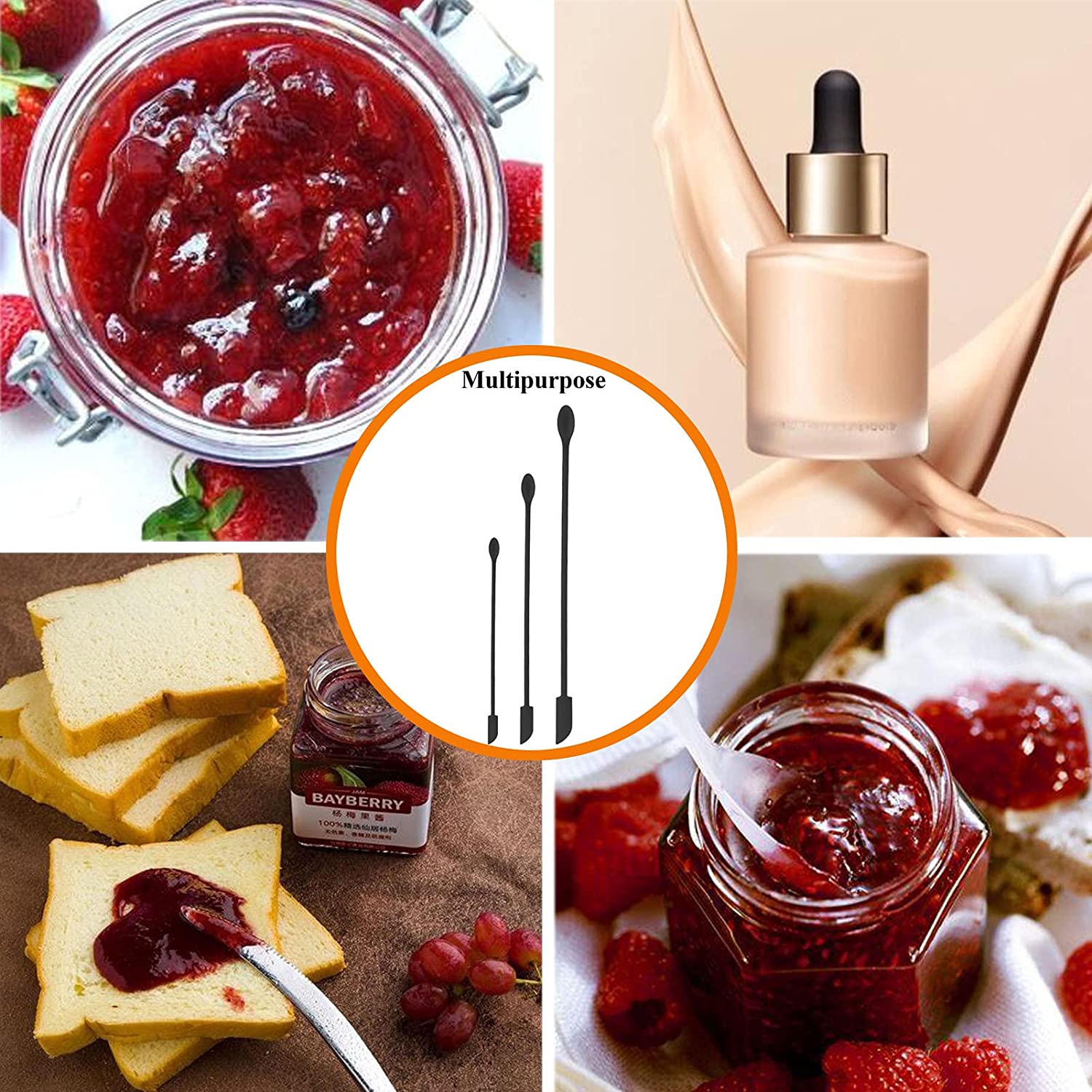 Silicone Double Head Jar Spatula