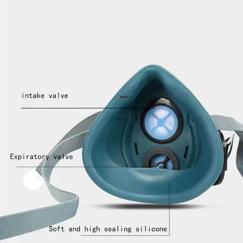 Silicone Dustproof Filter Mask Suitable For Spray Paint House Decoration Grinding Dust Respirator Self-Priming Filter