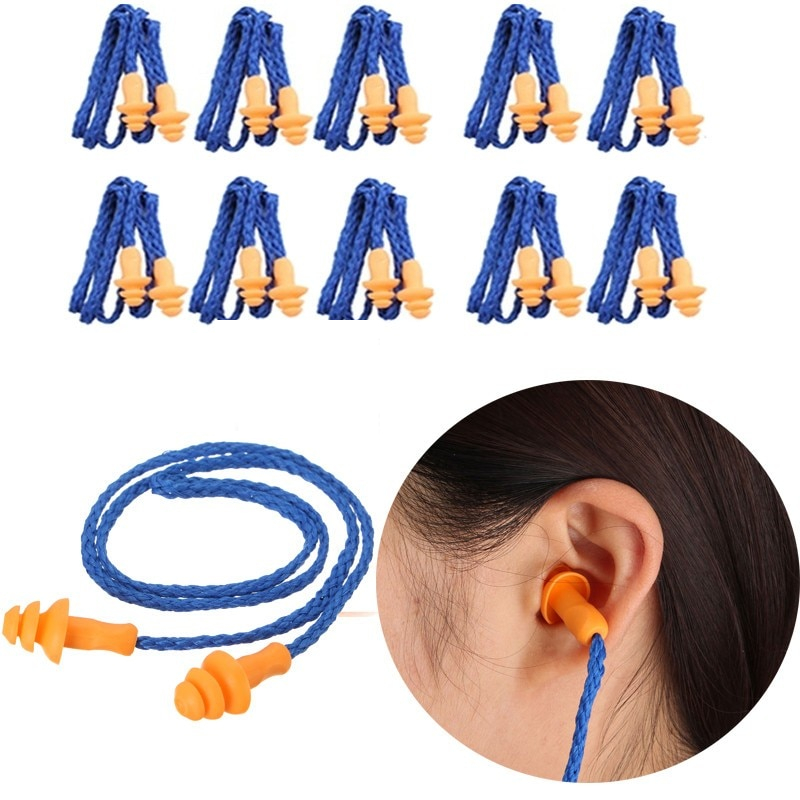 Silicone Ear Plugs Noise Reduction (10pcs)