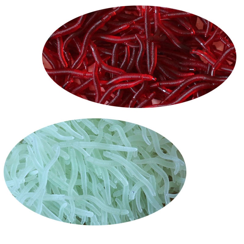 Silicone Fake Fishing Worms (50pcs) Silicone Fake Fishing Worms (50pcs)