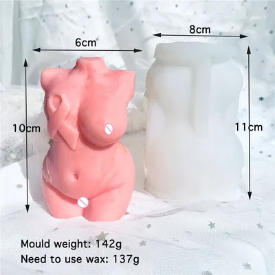 Silicone Female Torso Candle Mold