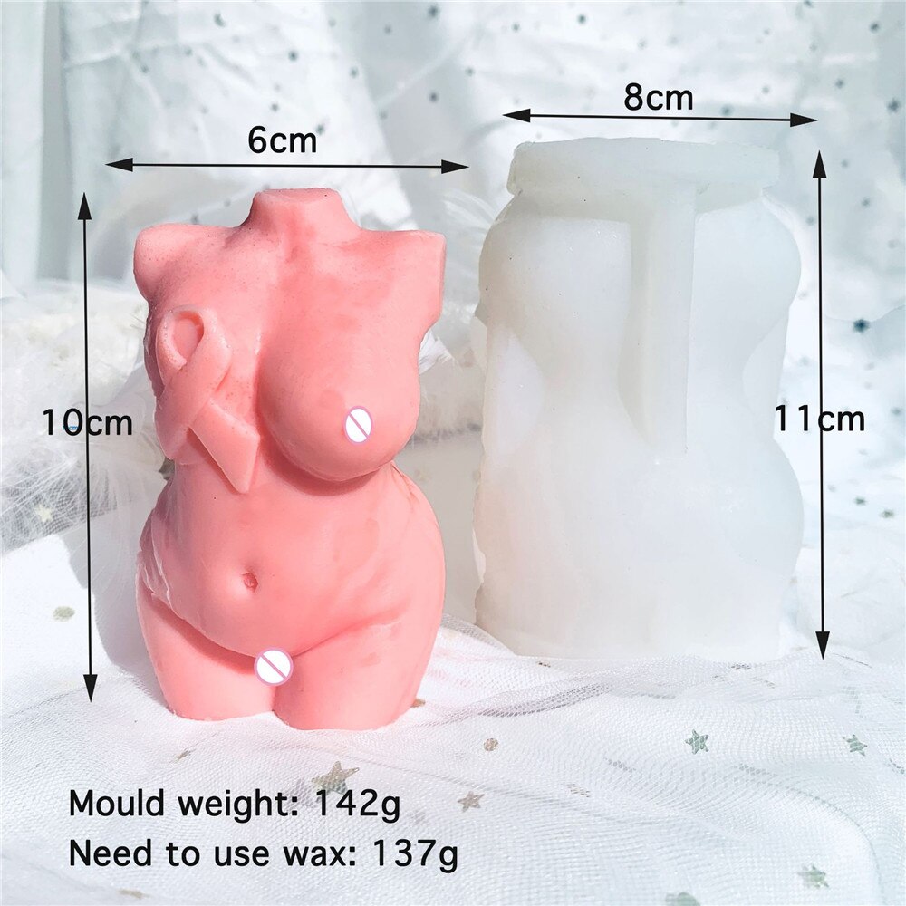 Silicone Female Torso Candle Mold
