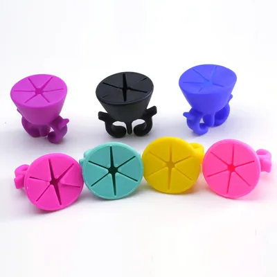 Silicone Finger Nail Polish Holder Ring