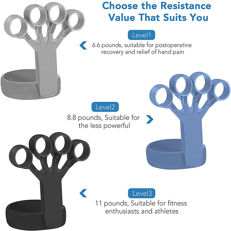 Silicone Finger Trainer Wrist Strength Exercise Hand Grip Finger Expander Workout Hand Gripper Rehabilitation Workout