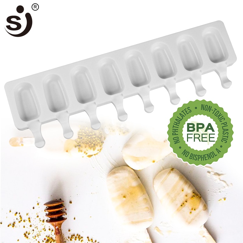 Silicone Ice Cream Mold 8-Cavity Tray Silicone Ice Cream Mold 8-Cavity Tray