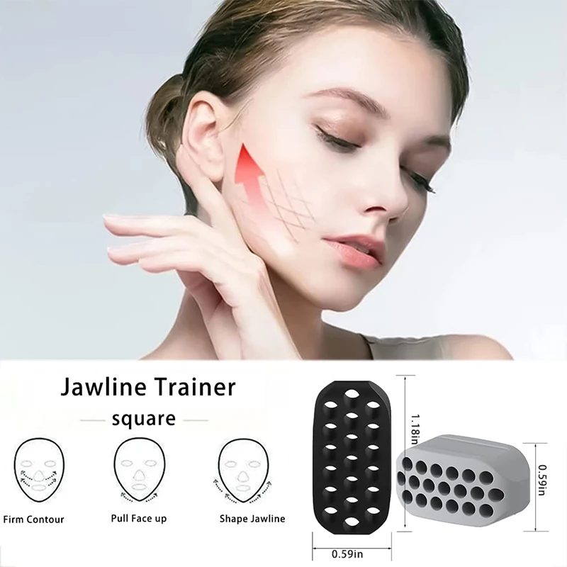 Silicone Jaw Exerciser Facial Toner & Jawline Fitness Ball Neck Toning Equipment Facial Beauty Tool Double Chin