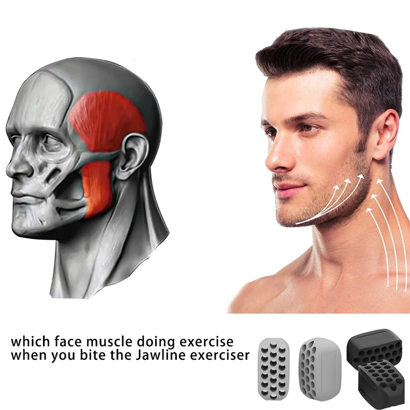 Silicone Jaw Exerciser Facial Toner & Jawline Fitness Ball Neck Toning Equipment Facial Beauty Tool Double Chin