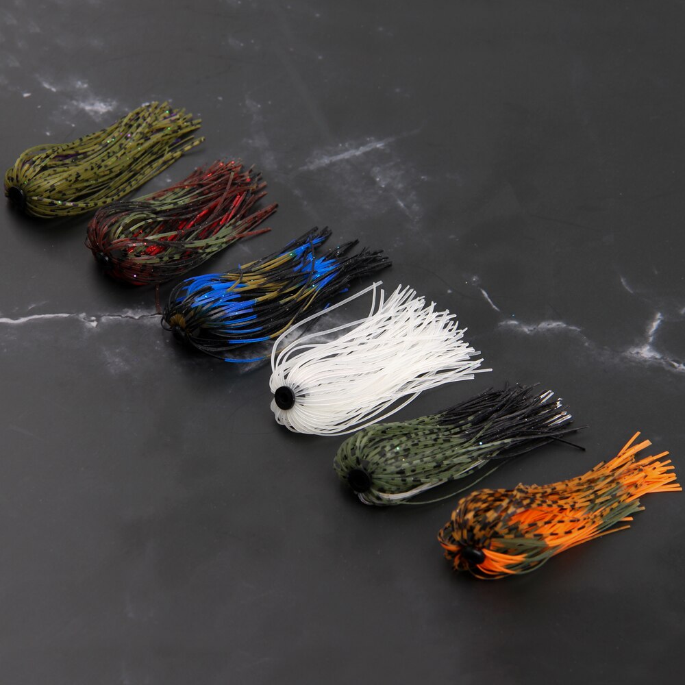 Silicone Jigs Fishing Skirts Set (6pcs) Silicone Jigs Fishing Skirts Set (6pcs)