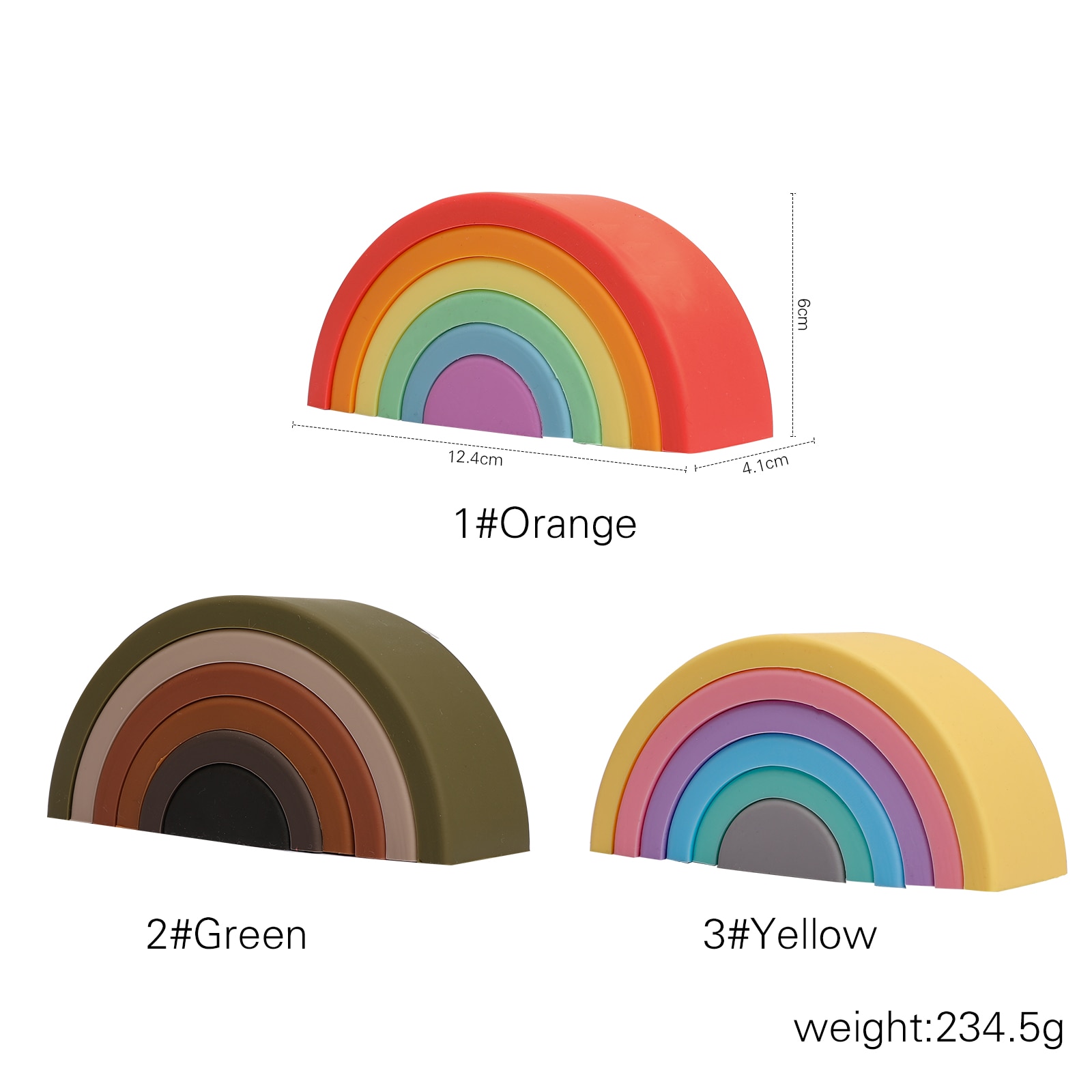 Silicone Kids Rainbow Building Blocks Silicone Kids Rainbow Building Blocks
