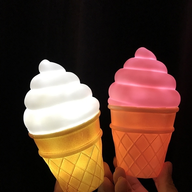 Silicone LED Ice Cream Cone Lamp