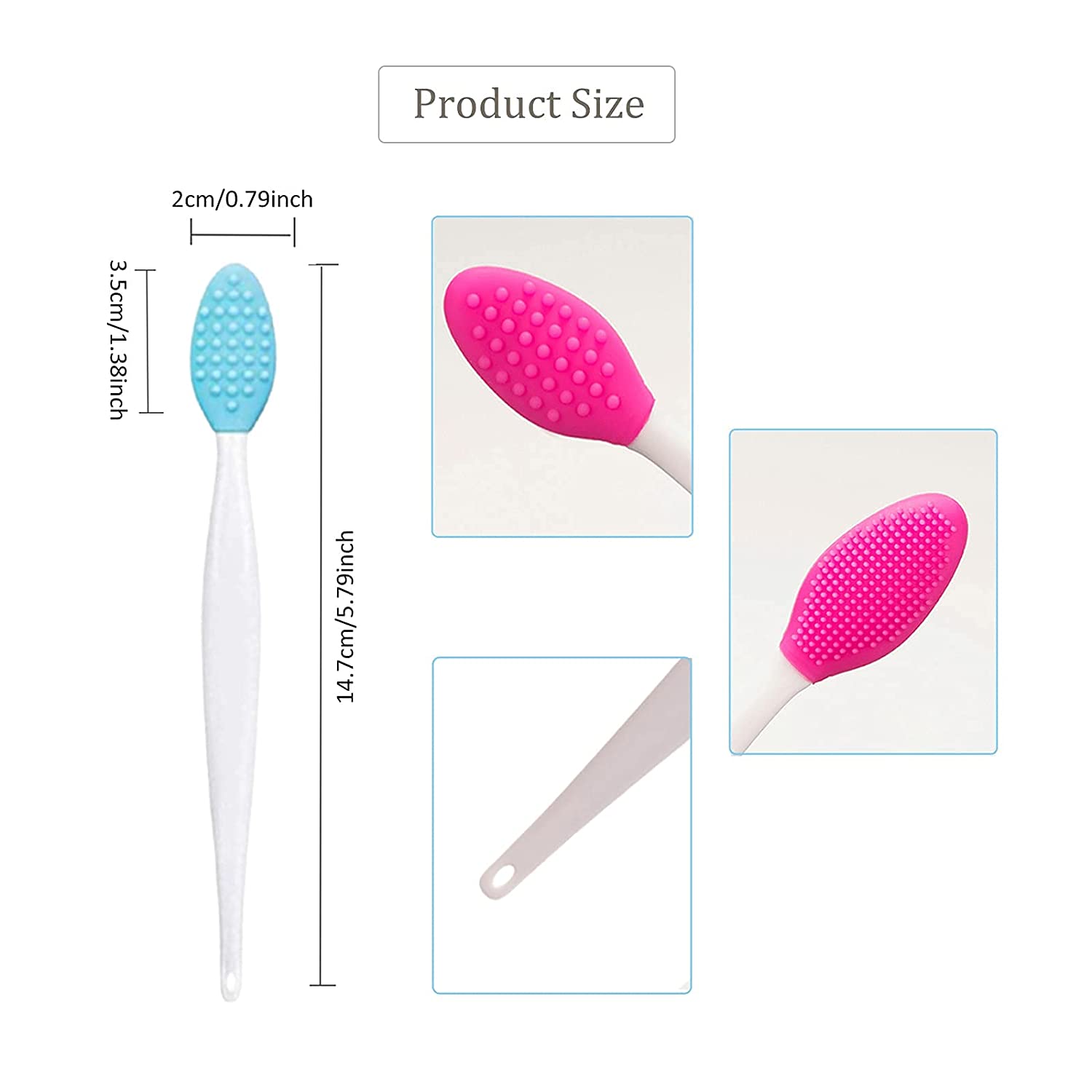 Silicone Lip Brush Exfoliator (4 pcs)