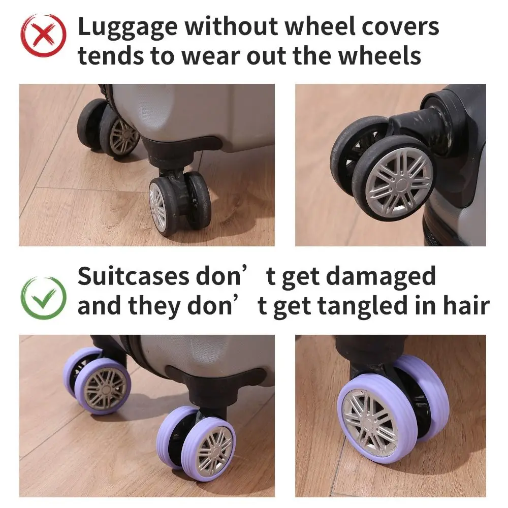 Silicone Luggage Wheel Covers (8 pcs) Silicone Luggage Wheel Covers (8 pcs)