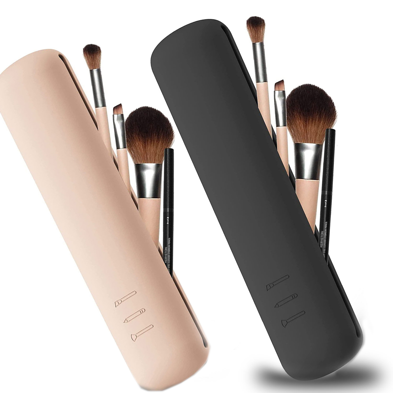 Silicone Makeup Brush Storage Bag Waterproof Makeup Brush Travel Holder Magnetic Portable Cosmetic Bag Multipurpose Silicone Makeup Brush Storage Bag Waterproof Makeup Brush Travel Holder Magnetic Portable Cosmetic Bag Multipurpose