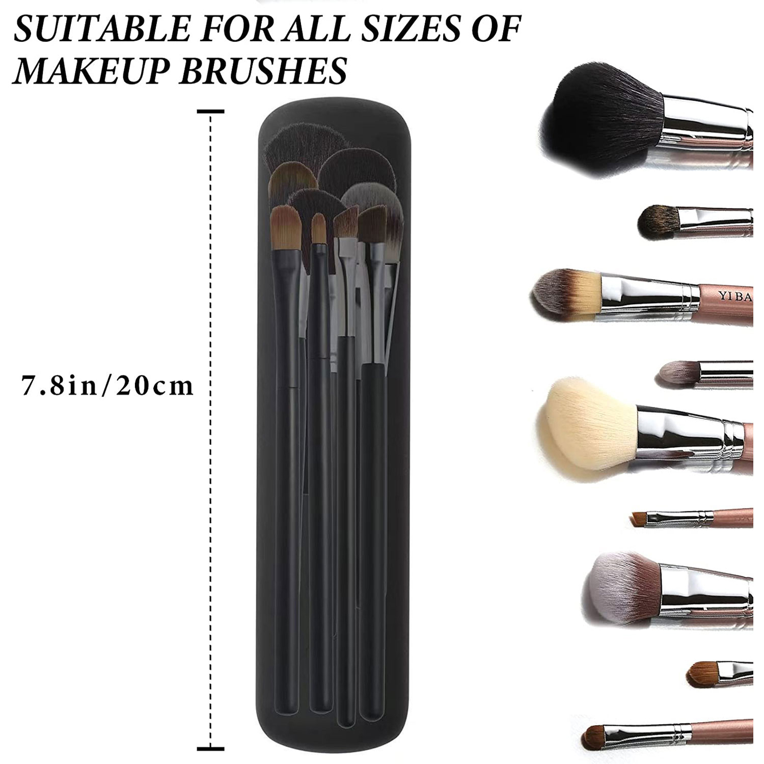 Silicone Makeup Brush Storage Bag Waterproof Makeup Brush Travel Holder Magnetic Portable Cosmetic Bag Multipurpose Silicone Makeup Brush Storage Bag Waterproof Makeup Brush Travel Holder Magnetic Portable Cosmetic Bag Multipurpose